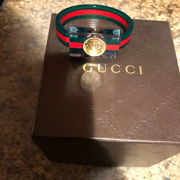 Gucci | Accessories | Gucci Green And Red Bracelet | Poshmark
